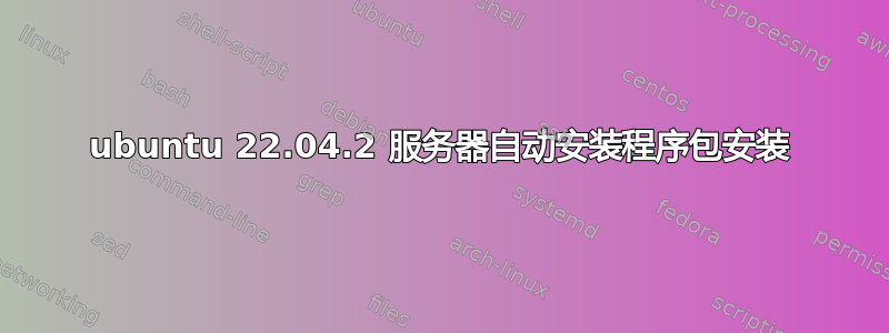 ubuntu 22.04.2 服务器自动安装程序包安装