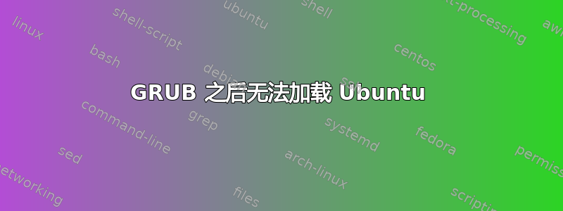 GRUB 之后无法加载 Ubuntu