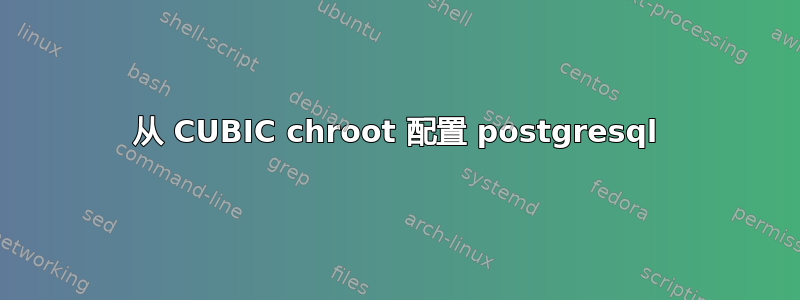 从 CUBIC chroot 配置 postgresql