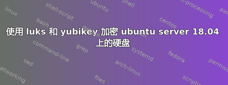 使用 luks 和 yubikey 加密 ubuntu server 18.04 上的硬盘