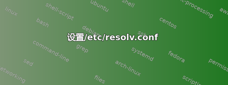 设置/etc/resolv.conf