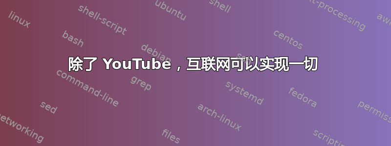 除了 YouTube，互联网可以实现一切