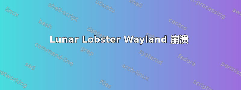 Lunar Lobster Wayland 崩溃