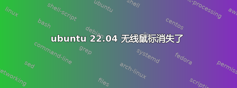 ubuntu 22.04 无线鼠标消失了