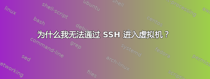 为什么我无法通过 SSH 进入虚拟机？