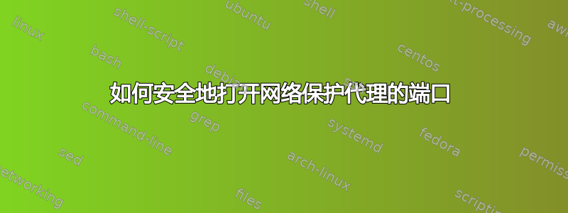 如何安全地打开网络保护代理的端口