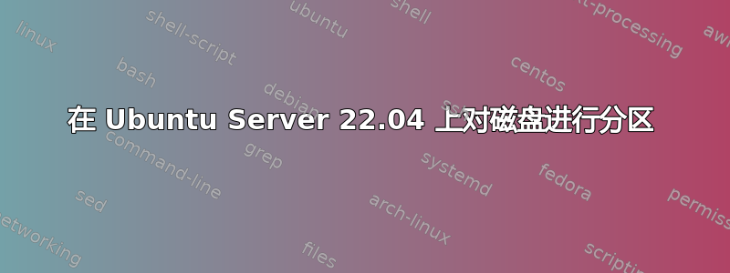 在 Ubuntu Server 22.04 上对磁盘进行分区