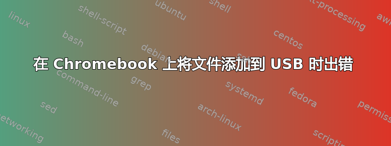 在 Chromebook 上将文件添加到 USB 时出错