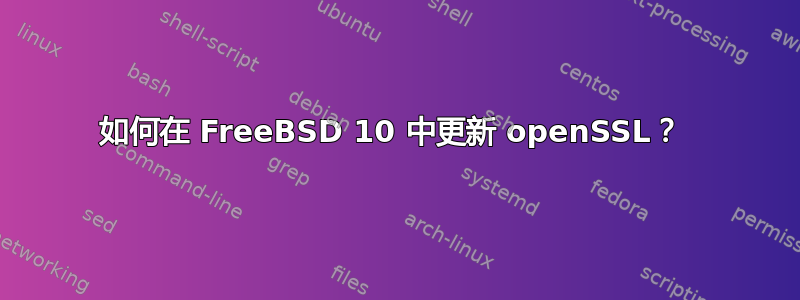 如何在 FreeBSD 10 中更新 openSSL？ 