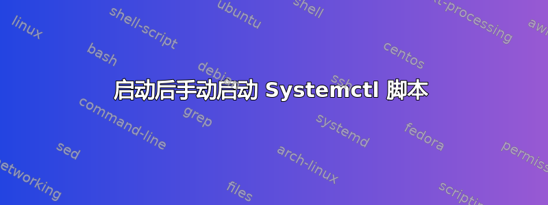 启动后手动启动 Systemctl 脚本