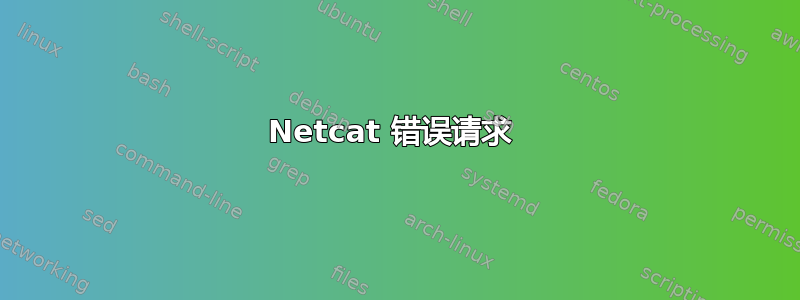 Netcat 错误请求 