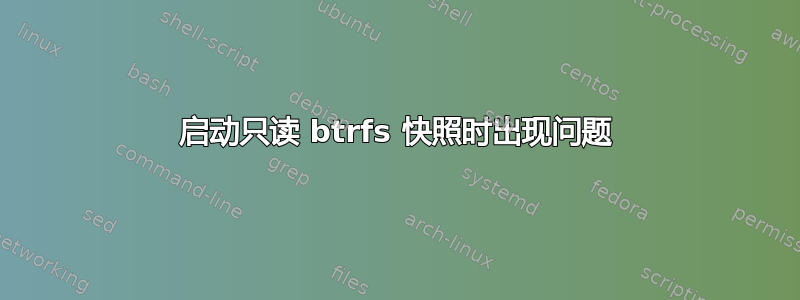 启动只读 btrfs 快照时出现问题