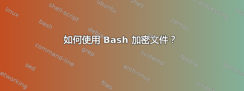 如何使用 Bash 加密文件？