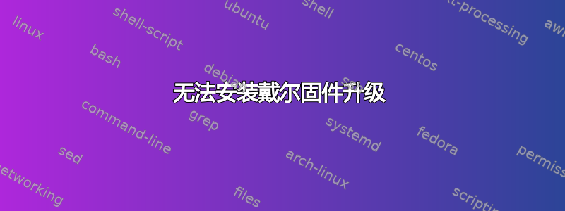 无法安装戴尔固件升级