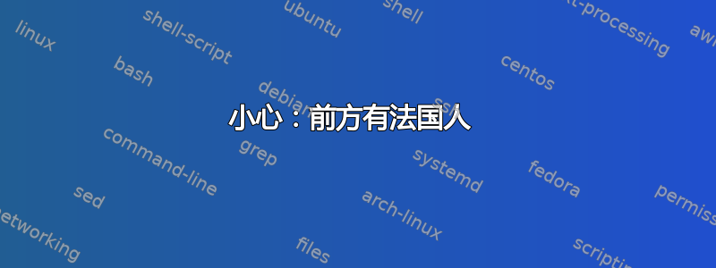 小心：前方有法国人 