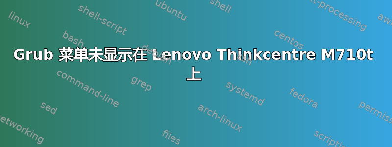 Grub 菜单未显示在 Lenovo Thinkcentre M710t 上