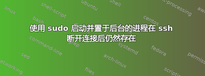 使用 sudo 启动并置于后台的进程在 ssh 断开连接后仍然存在