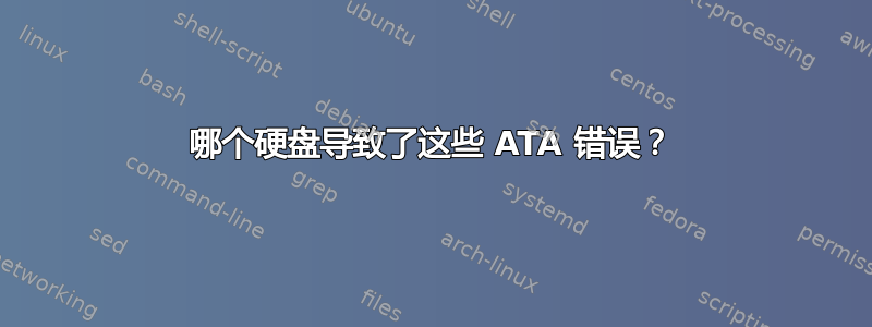 哪个硬盘导致了这些 ATA 错误？