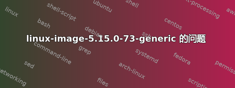 linux-image-5.15.0-73-generic 的问题