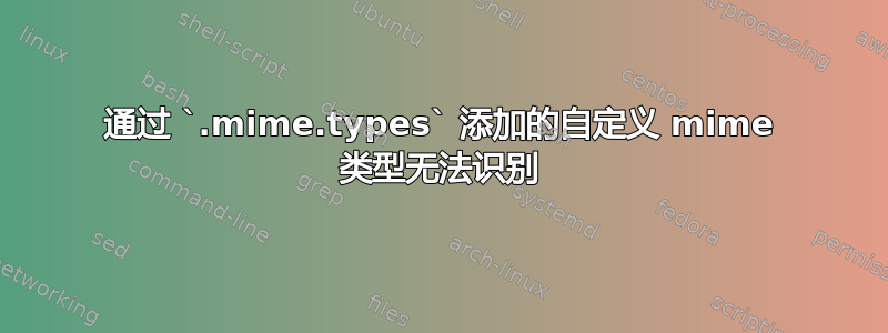 通过 `.mime.types` 添加的自定义 mime 类型无法识别