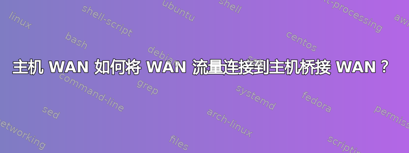 主机 WAN 如何将 WAN 流量连接到主机桥接 WAN？