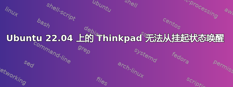 Ubuntu 22.04 上的 Thinkpad 无法从挂起状态唤醒