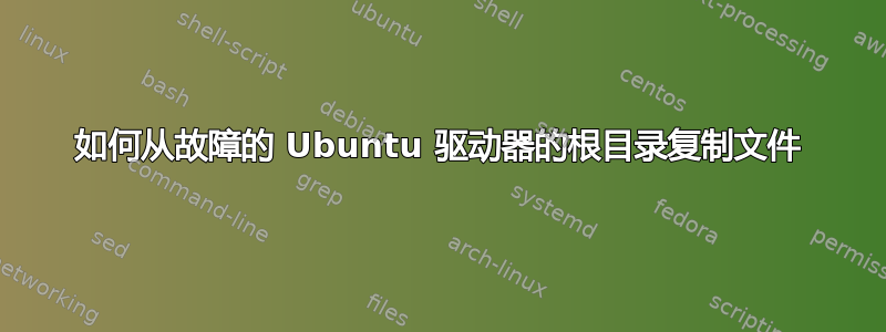 如何从故障的 Ubuntu 驱动器的根目录复制文件