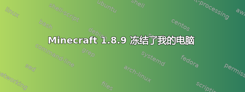 Minecraft 1.8.9 冻结了我的电脑