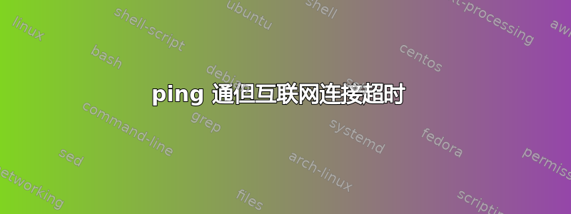 ping 通但互联网连接超时 