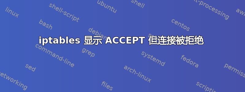 iptables 显示 ACCEPT 但连接被拒绝