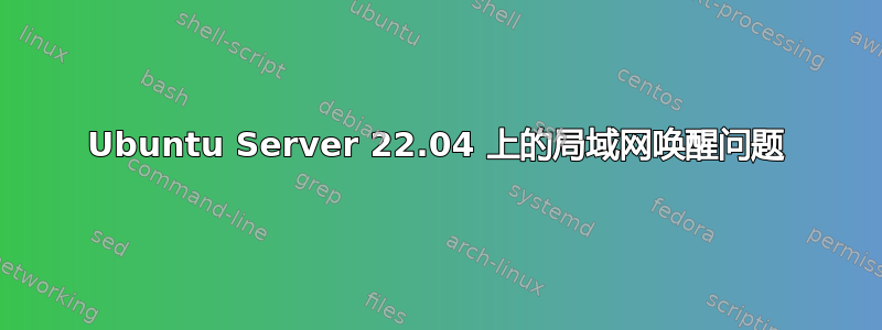 Ubuntu Server 22.04 上的局域网唤醒问题
