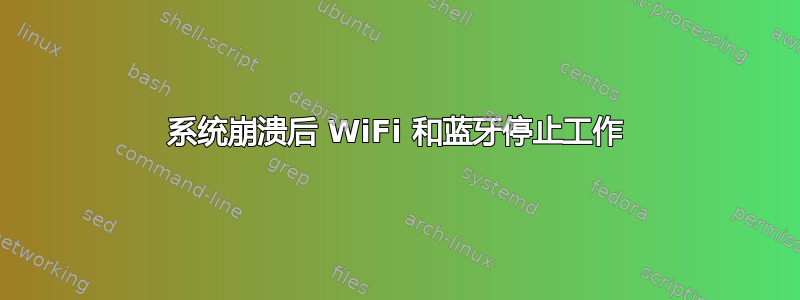 系统崩溃后 WiFi 和蓝牙停止工作