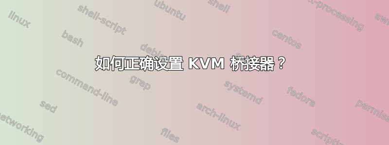 如何正确设置 KVM 桥接器？