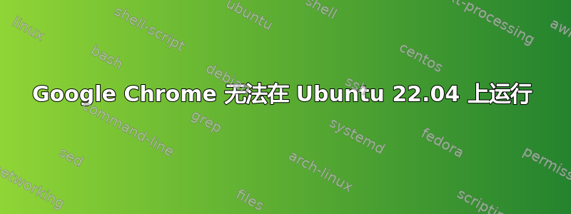 Google Chrome 无法在 Ubuntu 22.04 上运行