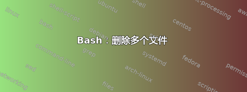 Bash：删除多个文件