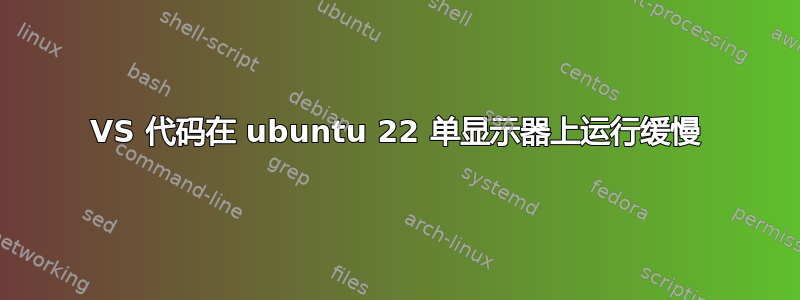 VS 代码在 ubuntu 22 单显示器上运行缓慢