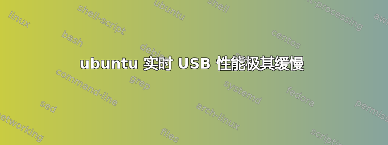 ubuntu 实时 USB 性能极其缓慢