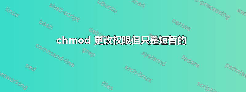 chmod 更改权限但只是短暂的