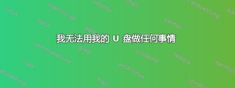 我无法用我的 U 盘做任何事情