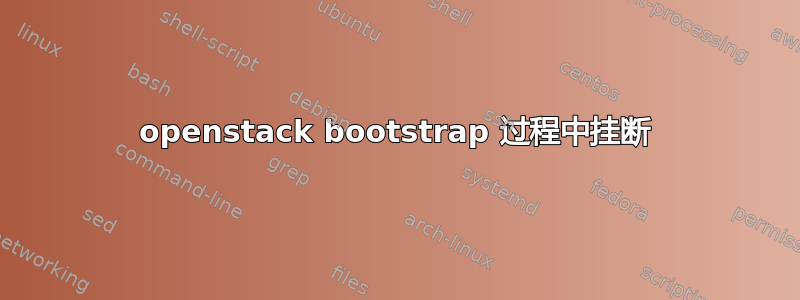 openstack bootstrap 过程中挂断