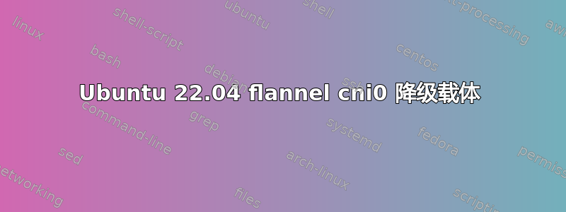 Ubuntu 22.04 flannel cni0 降级载体