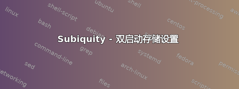 Subiquity - 双启动存储设置