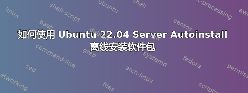 如何使用 Ubuntu 22.04 Server Autoinstall 离线安装软件包