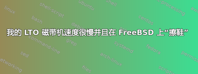 我的 LTO 磁带机速度很慢并且在 FreeBSD 上“擦鞋”