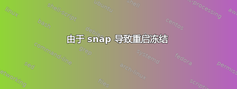 由于 snap 导致重启冻结