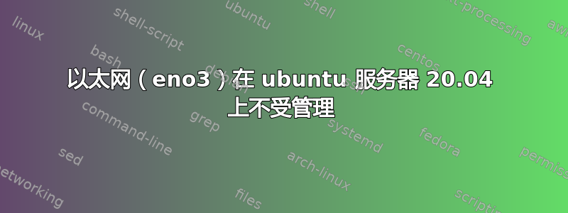 以太网（eno3）在 ubuntu 服务器 20.04 上不受管理