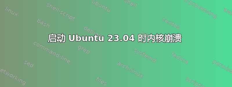 启动 Ubuntu 23.04 时内核崩溃