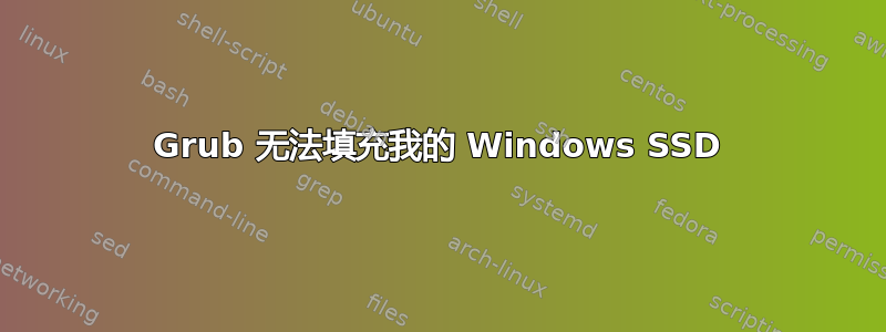 Grub 无法填充我的 Windows SSD