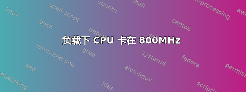 负载下 CPU 卡在 800MHz