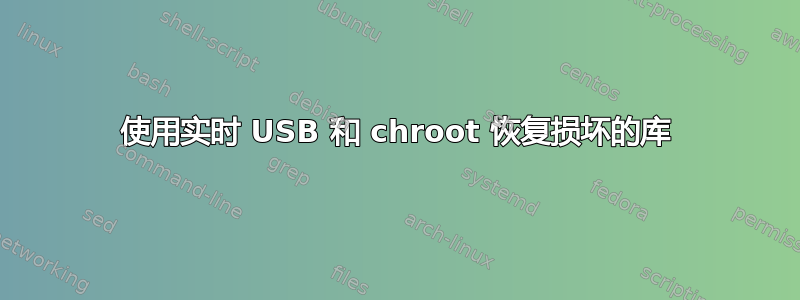 使用实时 USB 和 chroot 恢复损坏的库